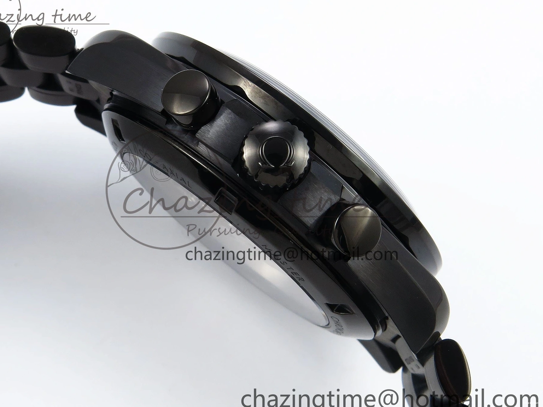 0413 Speedmaster Black Benom PVD Moon RMF Best Edition on PVD Bracelet Lemania HW WrinkleFree 7727